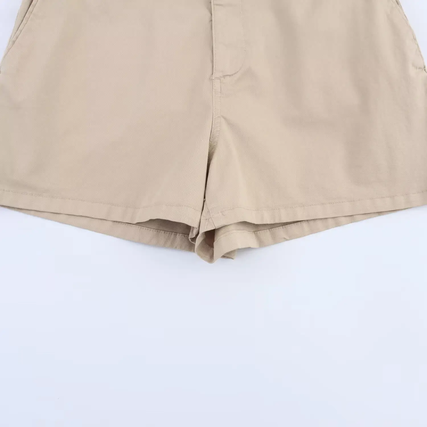 Women's White Belt Casual Shorts with Belt — feature 12
