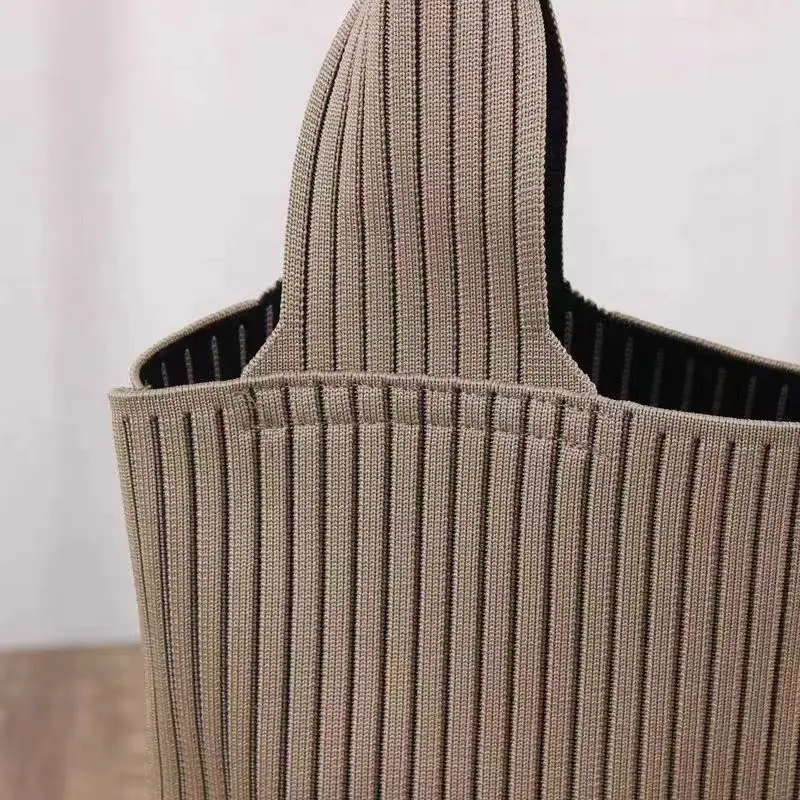 Knitted Letter Pattern Tote Bag for Women — feature 5