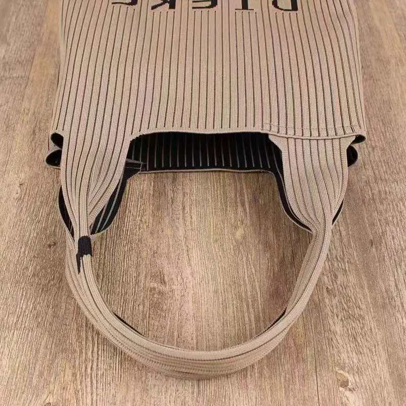 Knitted Letter Pattern Tote Bag for Women — feature 6