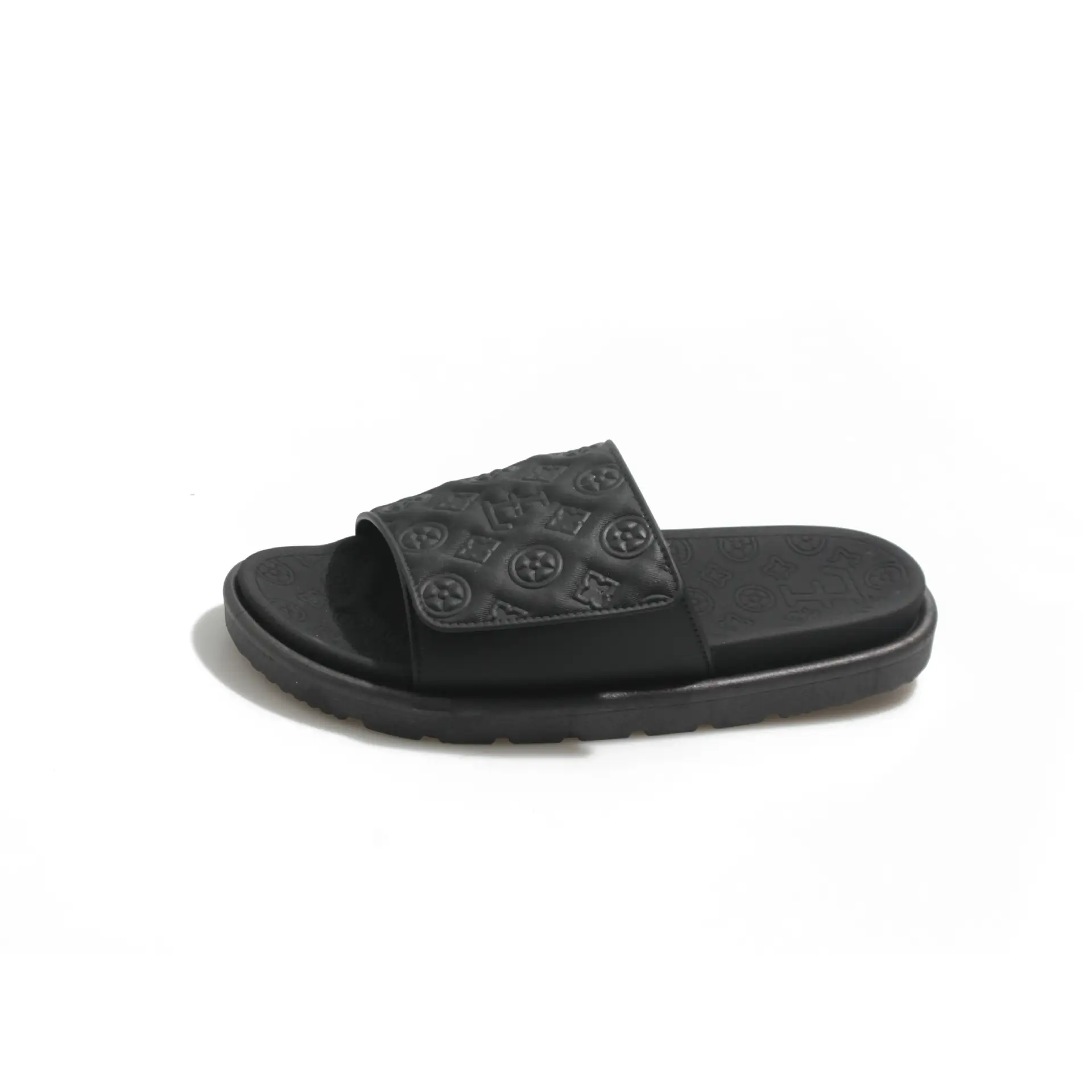 Men Women White Embossed Platform Sandals Summer - Image 9