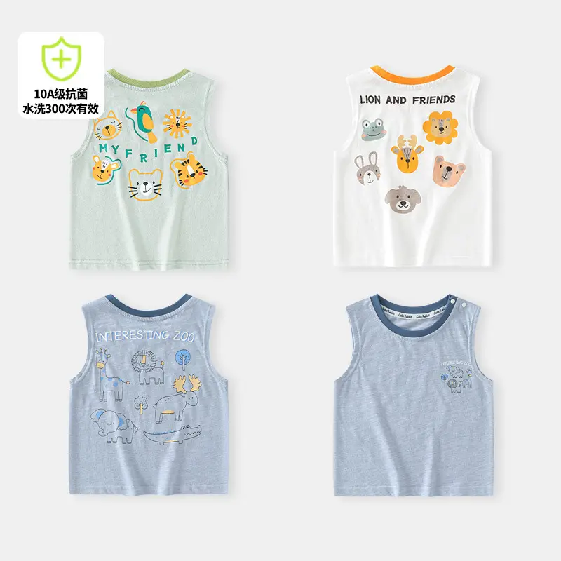 Baby Sleeveless T-Shirt 2025 Printed Kids Casual - Image 4