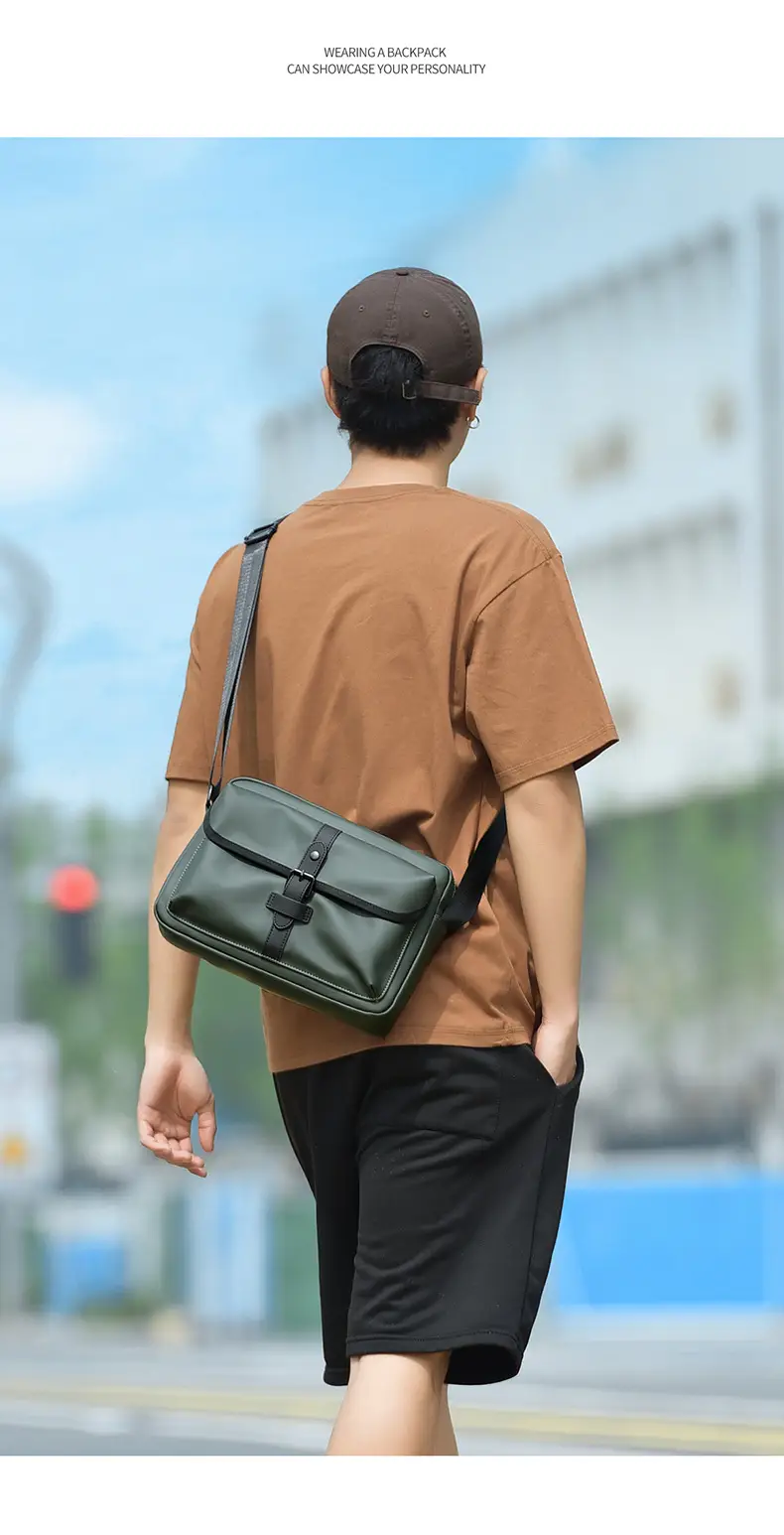 Japanese Style Leather Shoulder Bag Large Capacity Men — feature 19