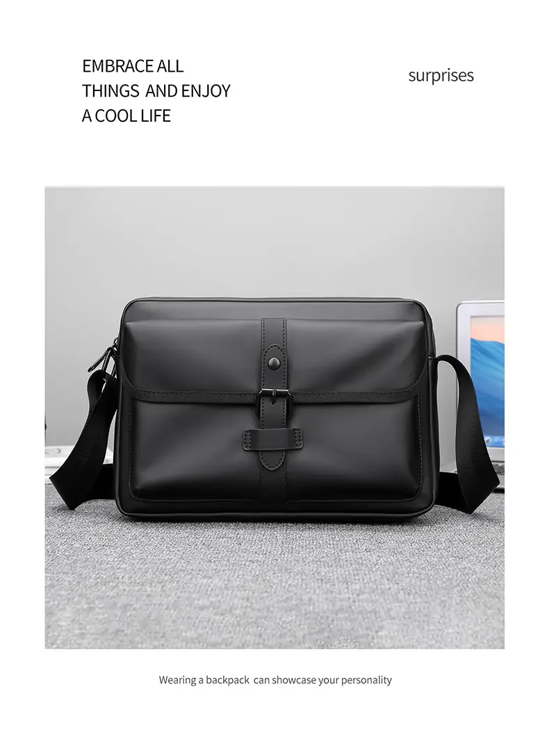 Japanese Style Leather Shoulder Bag Large Capacity Men — feature 23