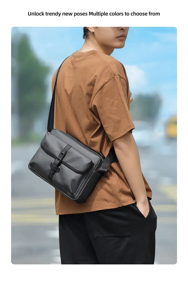 Japanese Style Leather Shoulder Bag Large Capacity Men — feature 6