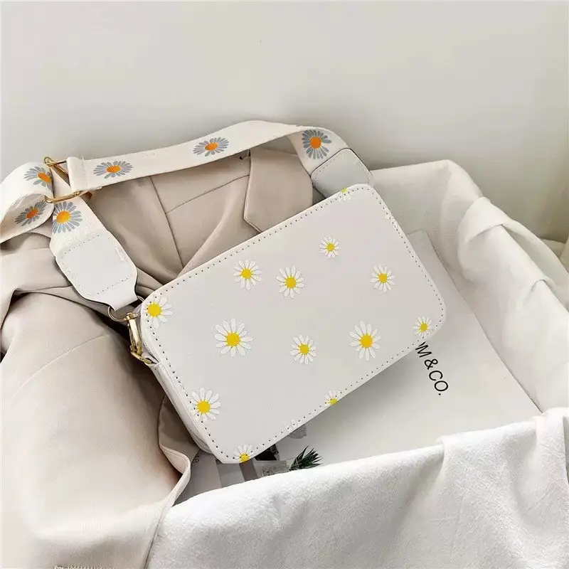 Daisy Crossbody Bag for Women Small Square Leather Bag - Image 6