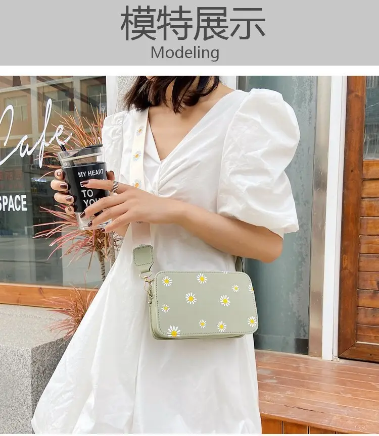 Daisy Crossbody Bag for Women Small Square Leather Bag — feature 11