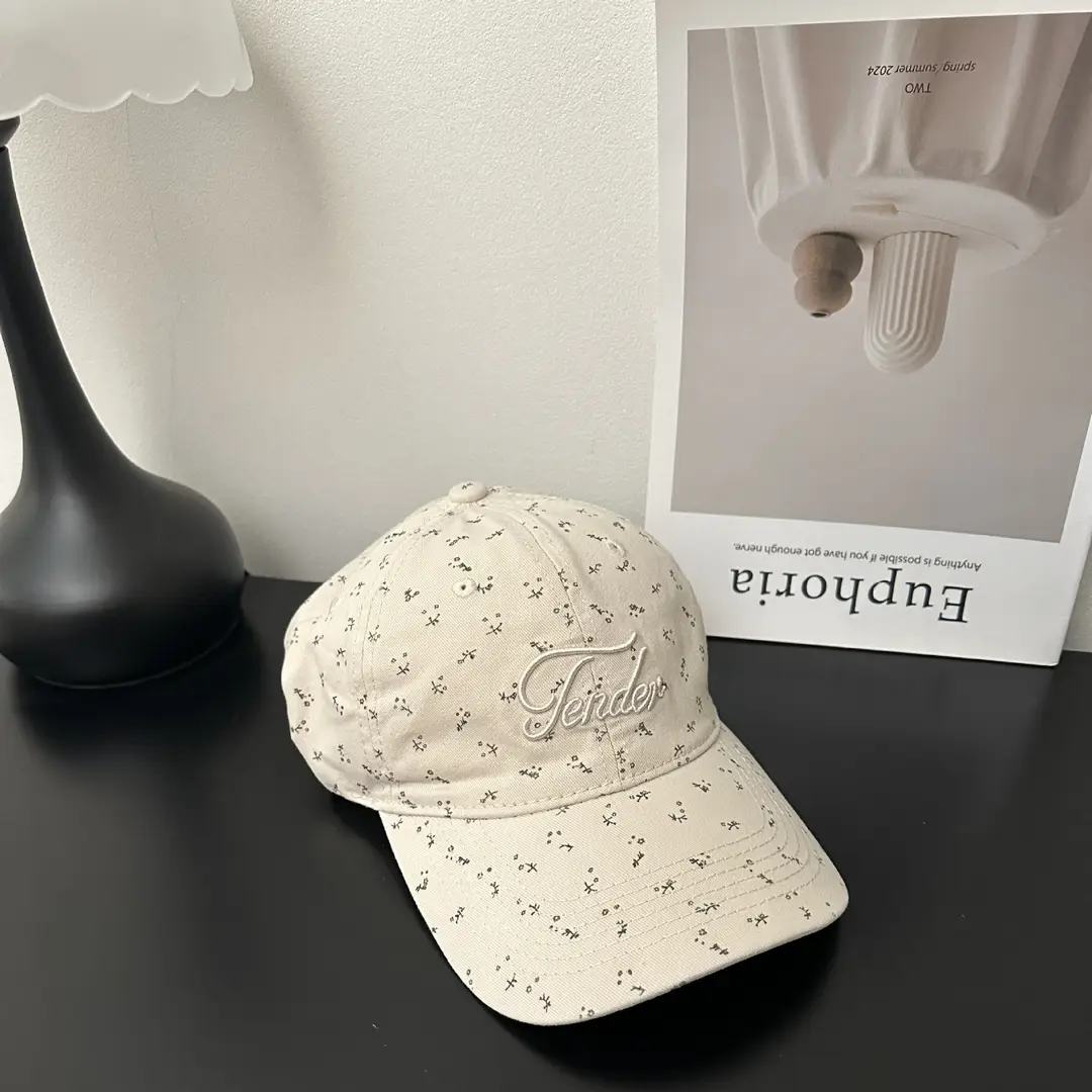 Pink Korean Style Floral Baseball Cap for Women - Image 8