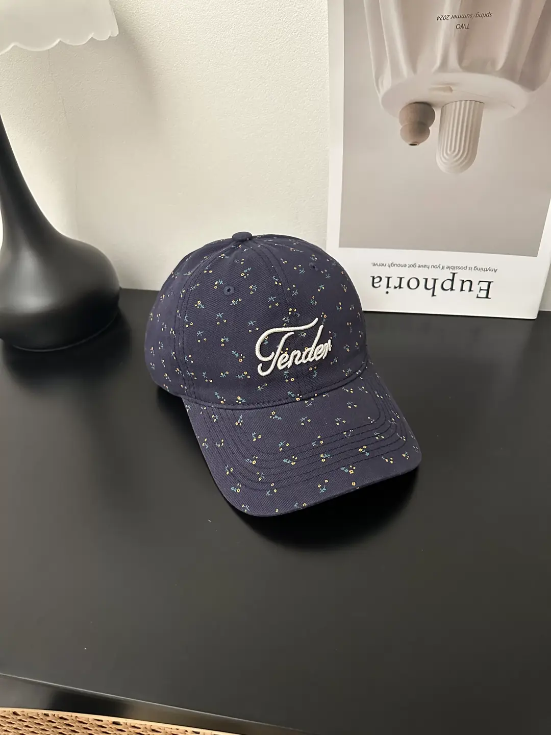 Pink Korean Style Floral Baseball Cap for Women — feature 11