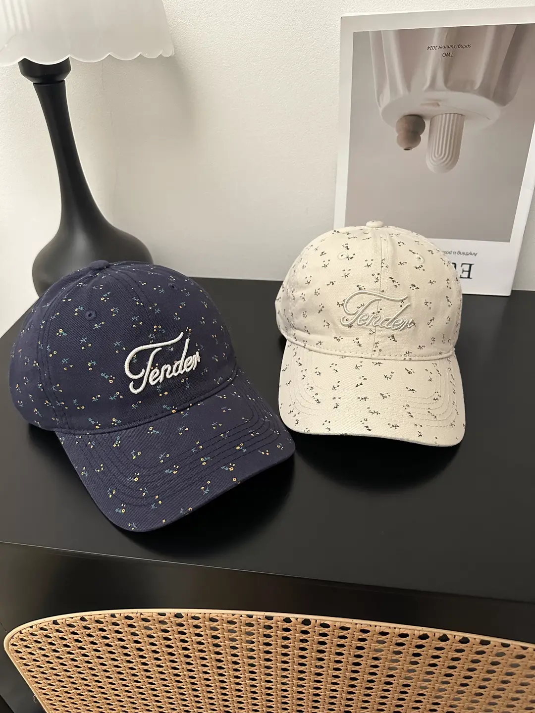 Pink Korean Style Floral Baseball Cap for Women — feature 5