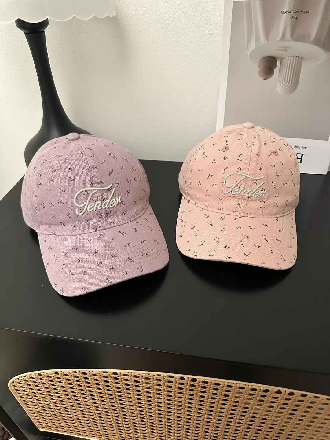 Pink Korean Style Floral Baseball Cap for Women — feature 6