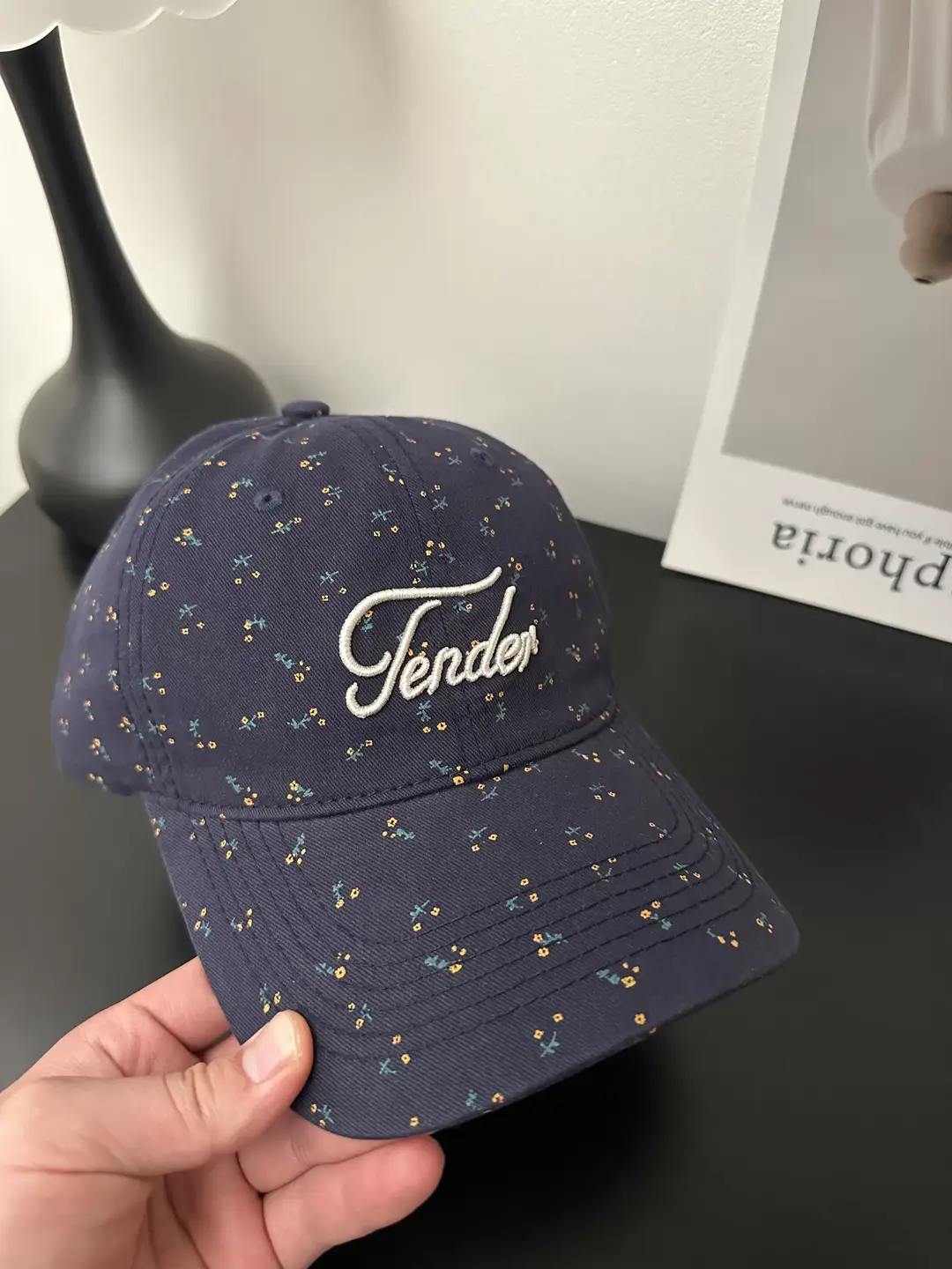 Pink Korean Style Floral Baseball Cap for Women — feature 7