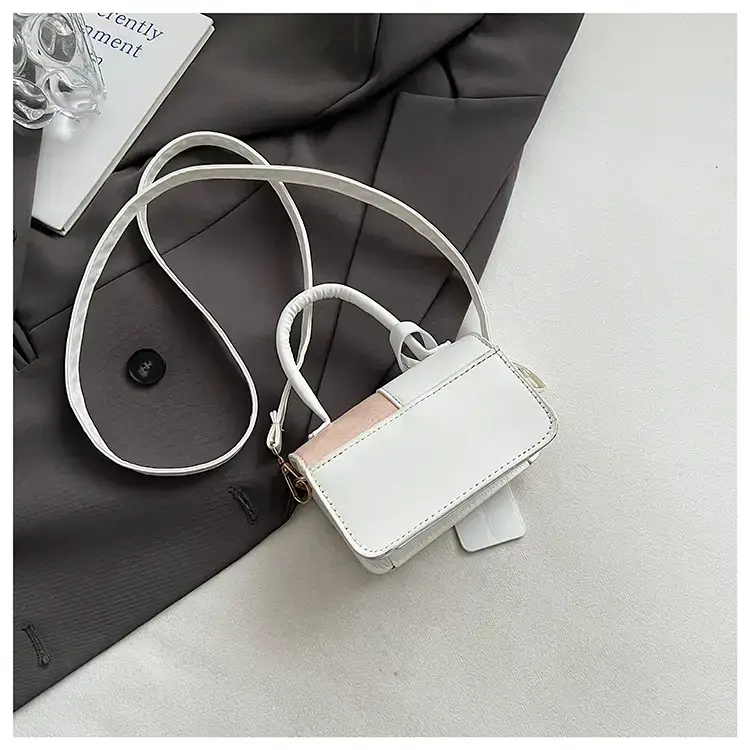 White Black Patchwork Shoulder Crossbody Bag 2026 — feature 12