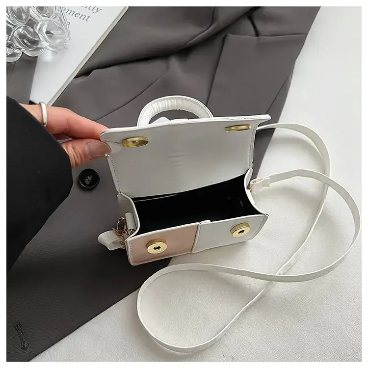 White Black Patchwork Shoulder Crossbody Bag 2026 — feature 13