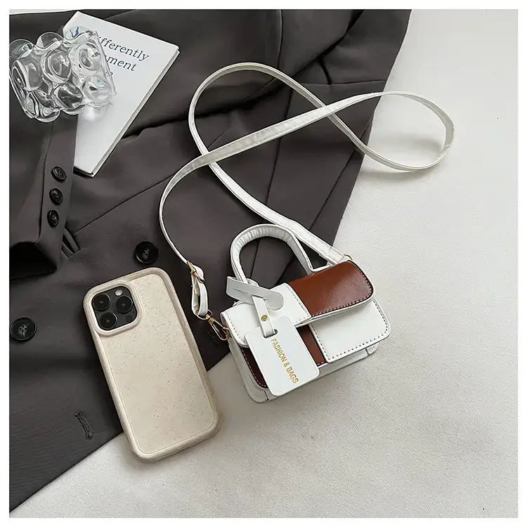 White Black Patchwork Shoulder Crossbody Bag 2026 — feature 14