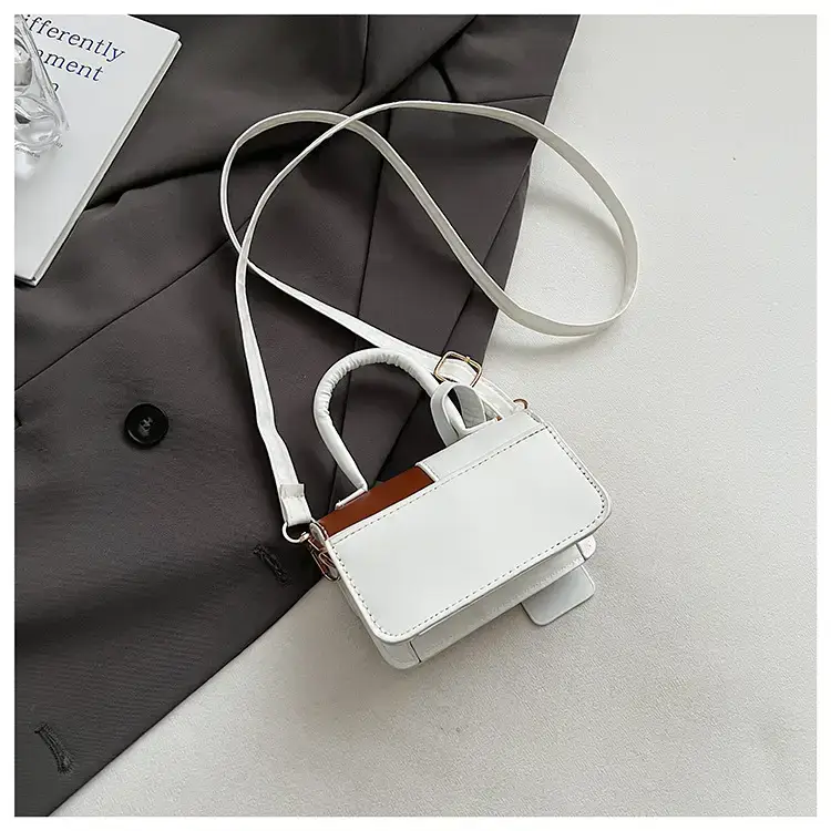 White Black Patchwork Shoulder Crossbody Bag 2026 — feature 15