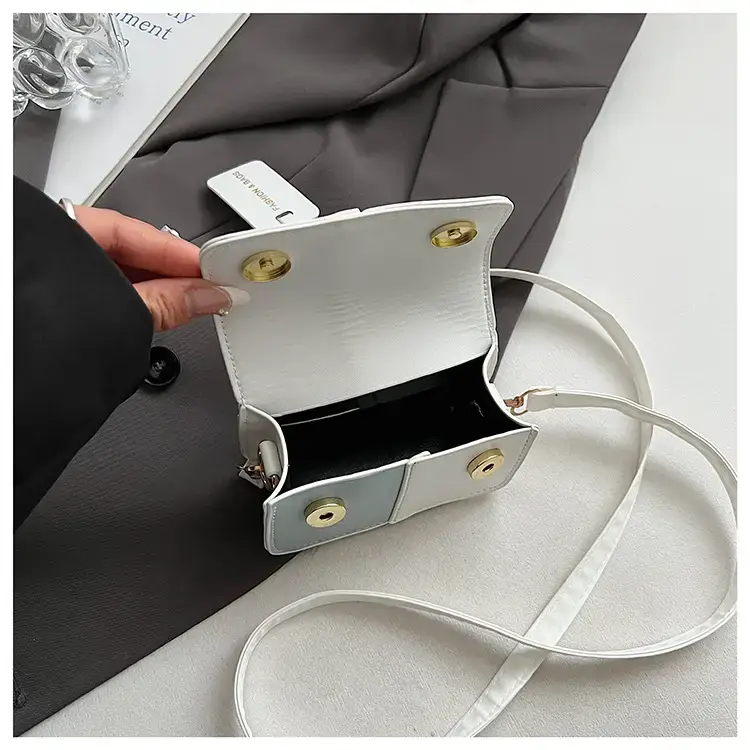 White Black Patchwork Shoulder Crossbody Bag 2026 — feature 19