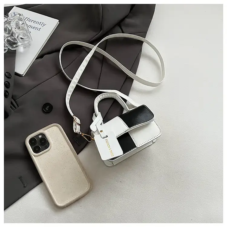 White Black Patchwork Shoulder Crossbody Bag 2026 — feature 20