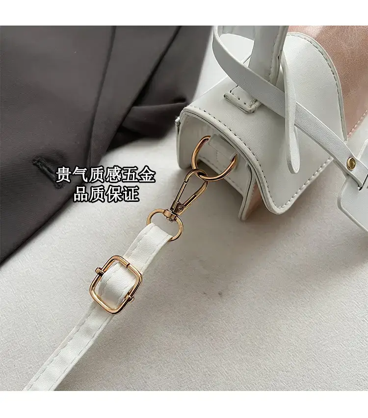 White Black Patchwork Shoulder Crossbody Bag 2026 — feature 3