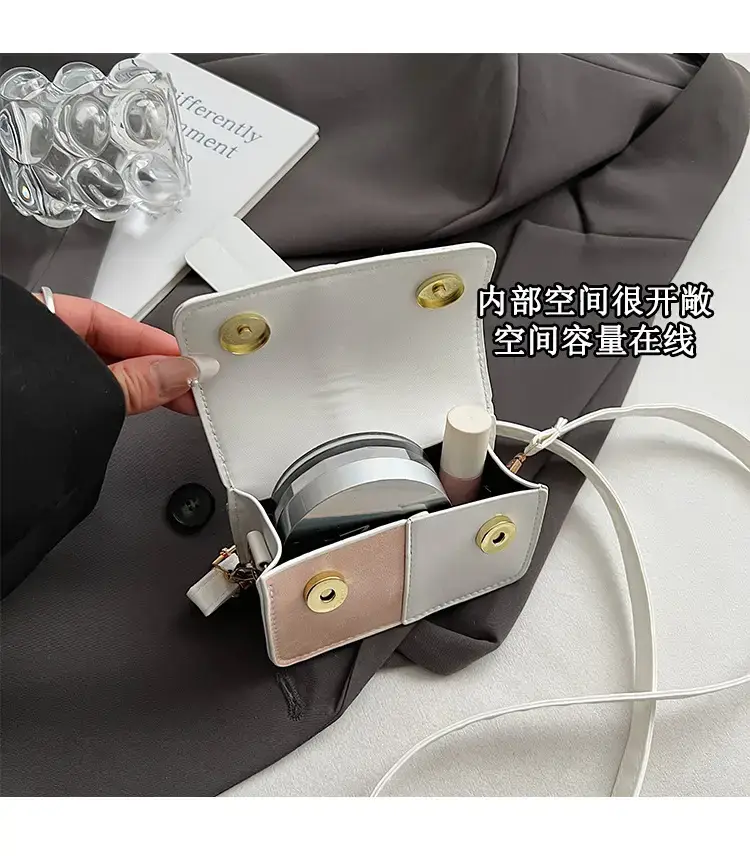 White Black Patchwork Shoulder Crossbody Bag 2026 — feature 6