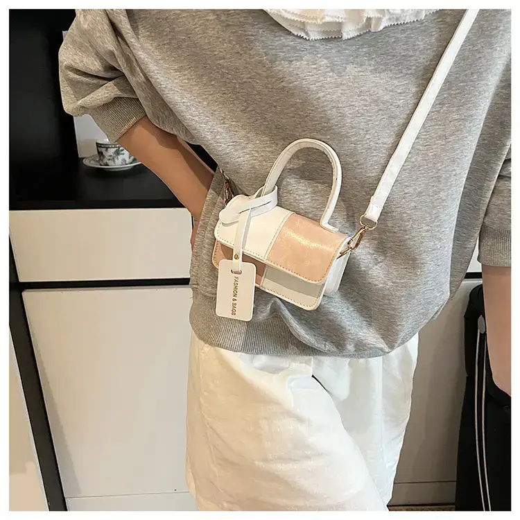White Black Patchwork Shoulder Crossbody Bag 2026 — feature 8