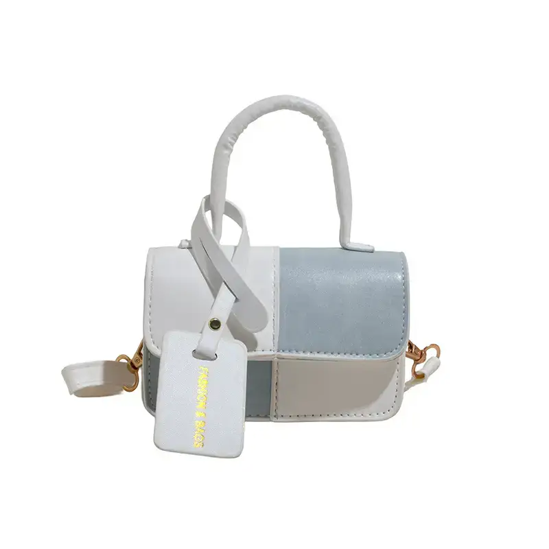 White Black Patchwork Shoulder Crossbody Bag 2026 - Image 2