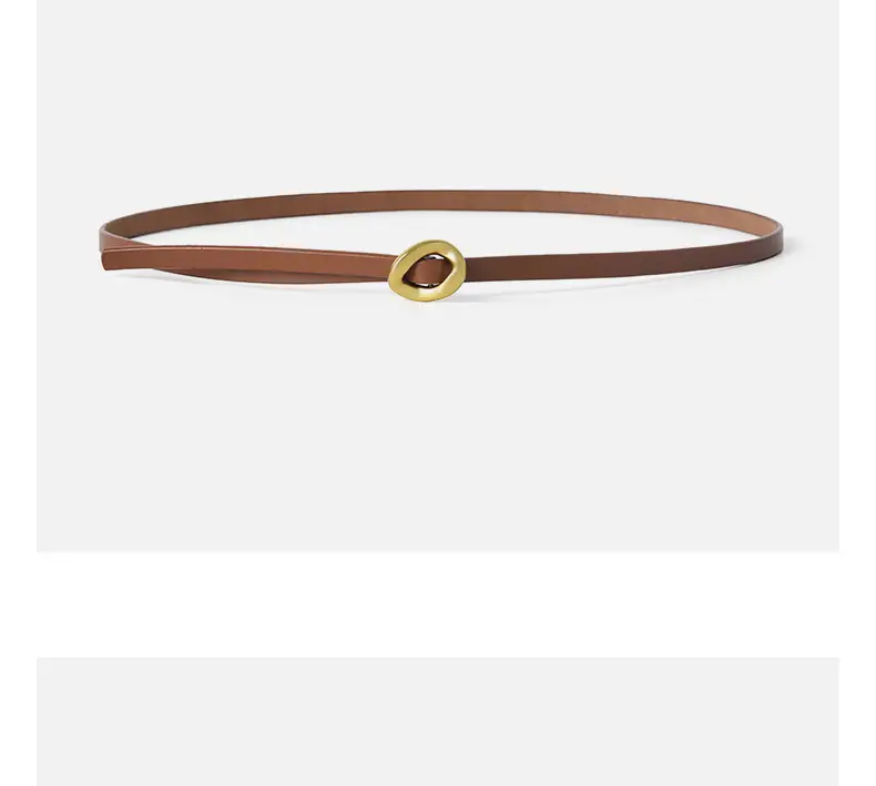 Coffee Genuine Leather Waist Belt for Women — feature 12