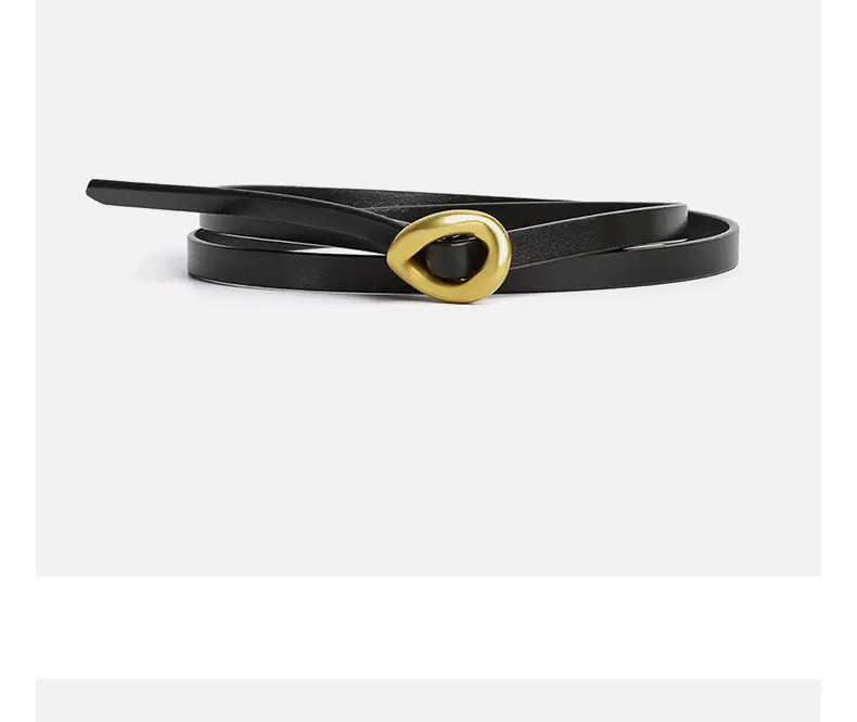 Coffee Genuine Leather Waist Belt for Women — feature 13