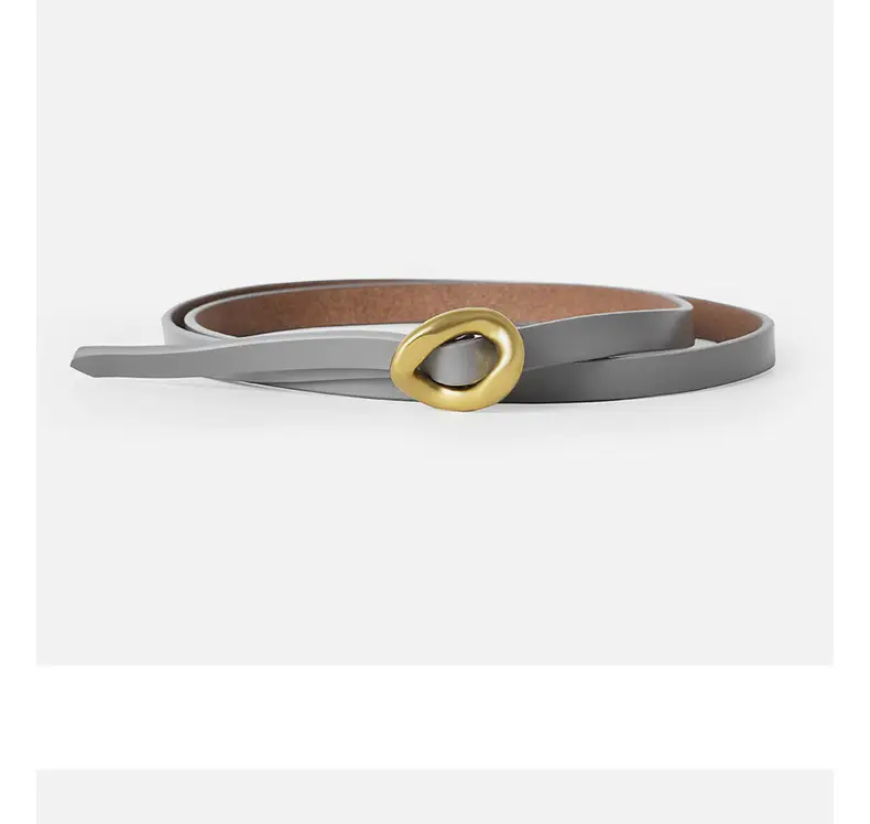 Coffee Genuine Leather Waist Belt for Women — feature 18