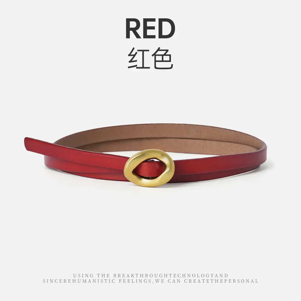 Coffee Genuine Leather Waist Belt for Women - Image 5