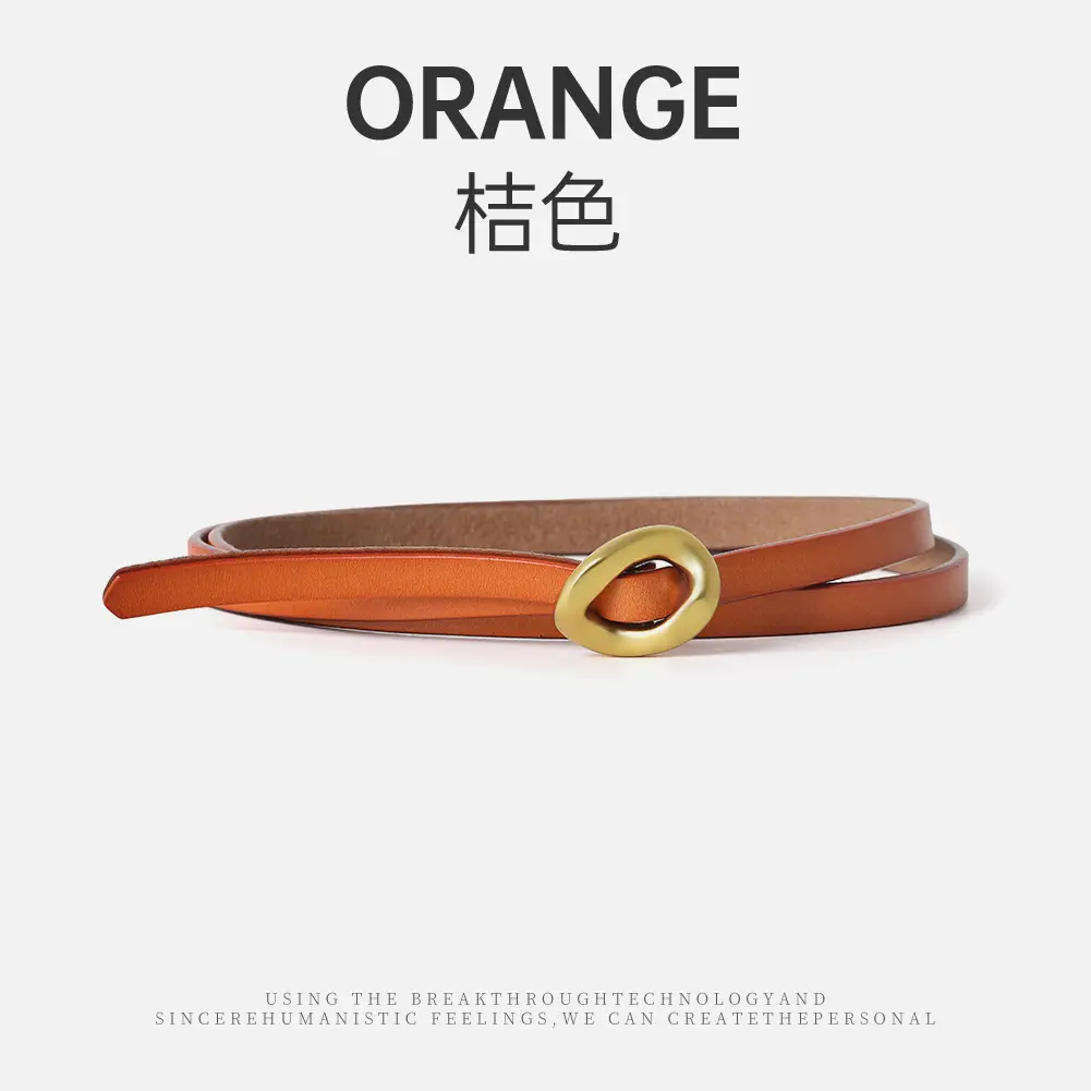 Coffee Genuine Leather Waist Belt for Women - Image 8
