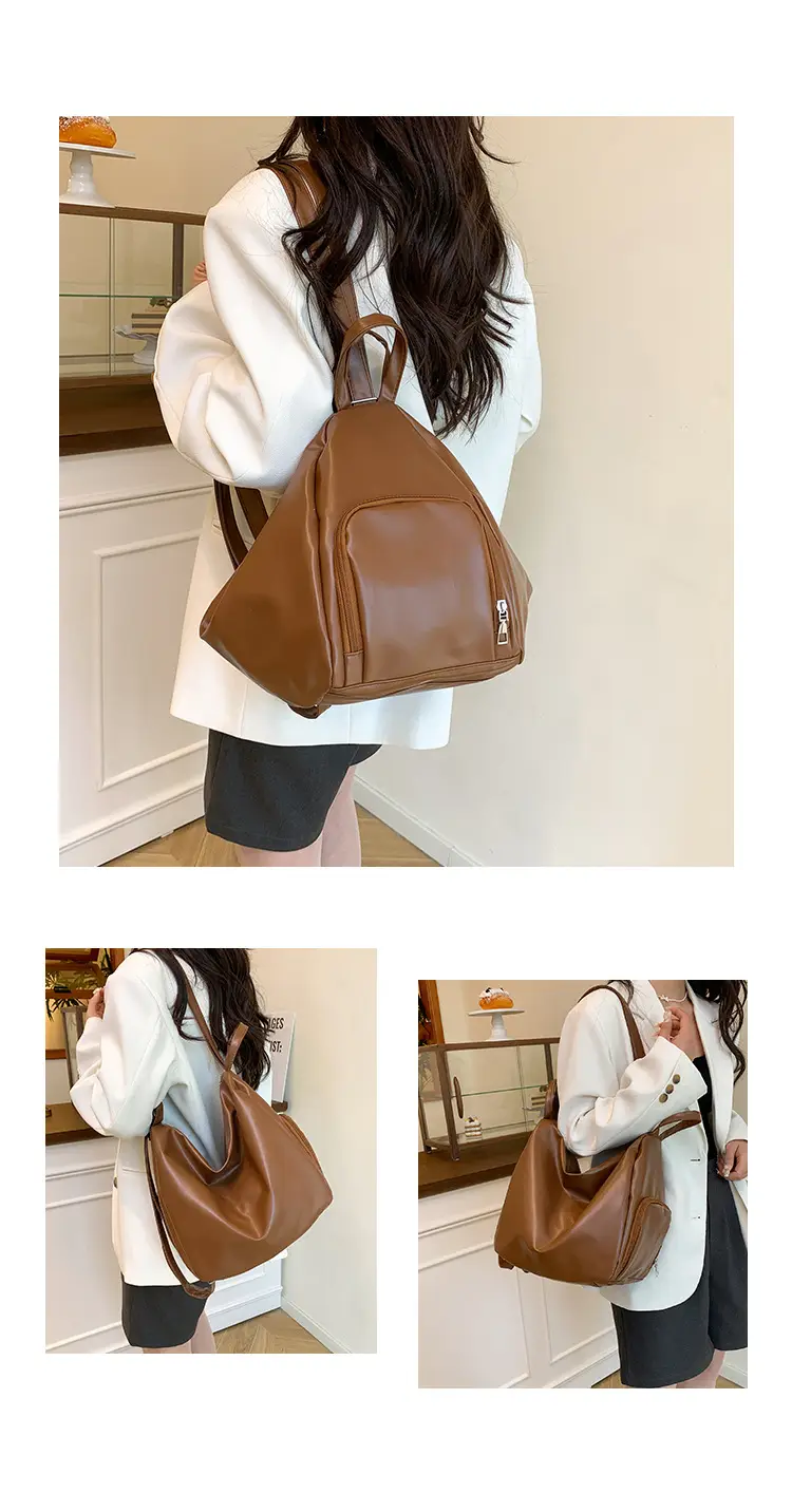 Lightweight Silver Women's Crossbody Backpack Multi-Use — feature 15