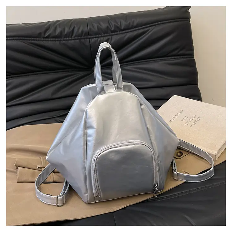 Lightweight Silver Women's Crossbody Backpack Multi-Use — feature 16