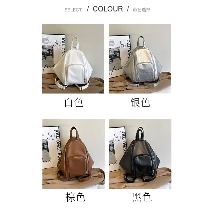 Lightweight Silver Women's Crossbody Backpack Multi-Use — feature 3