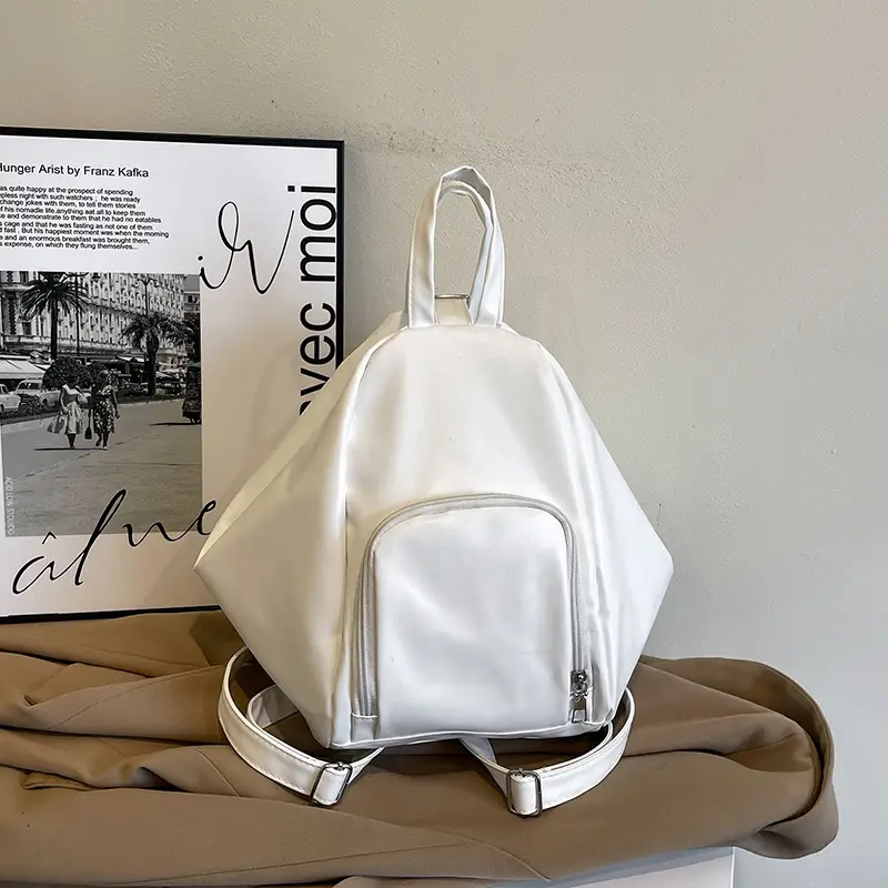 Lightweight Silver Women's Crossbody Backpack Multi-Use - Image 4
