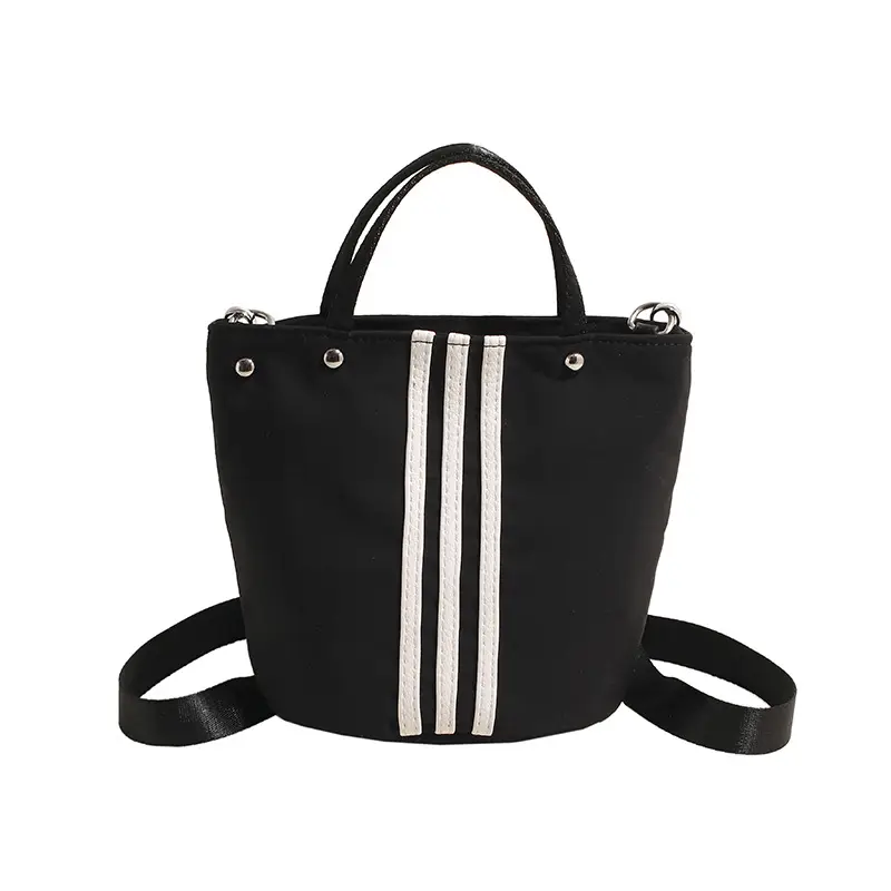 Women's Black Nylon Bucket Bag 2025 Summer - Image 6