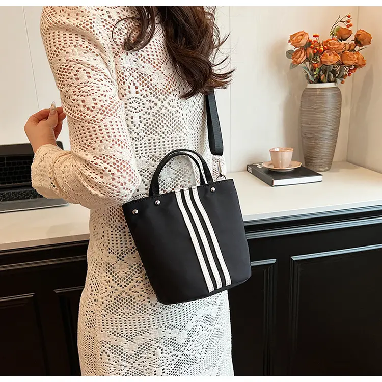 Women's Black Nylon Bucket Bag 2025 Summer — feature 19