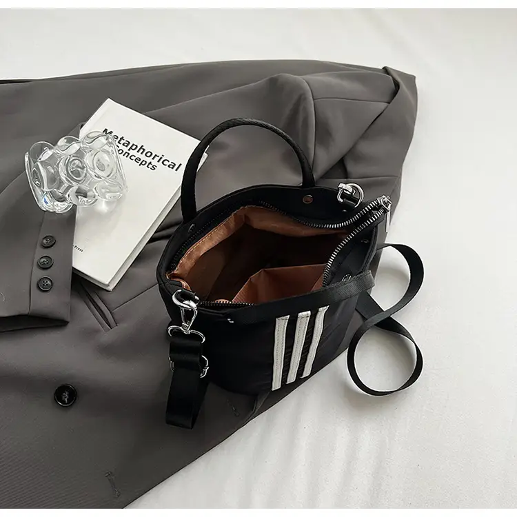 Women's Black Nylon Bucket Bag 2025 Summer — feature 29