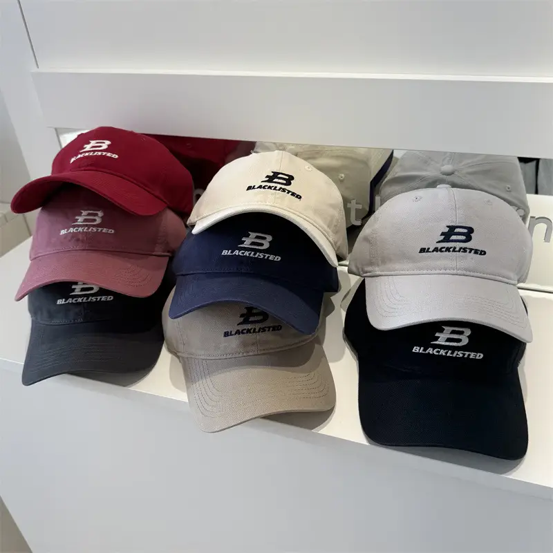 Women Letter Embroidered Beige Baseball Cap with Wide Brim