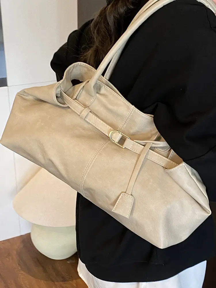 Women's Large Capacity Tan Shoulder Bag 2025 - Image 10