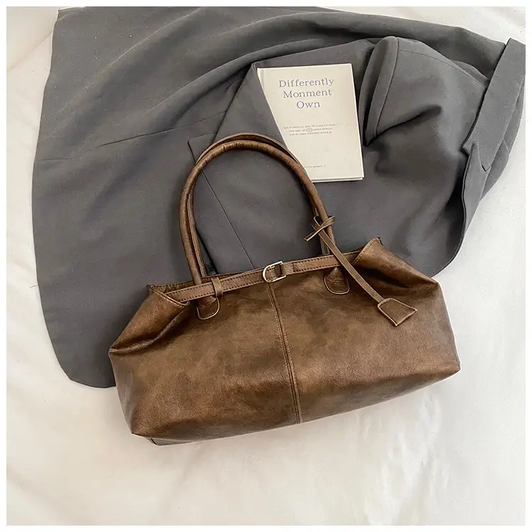 Women's Large Capacity Tan Shoulder Bag 2025 - Image 5