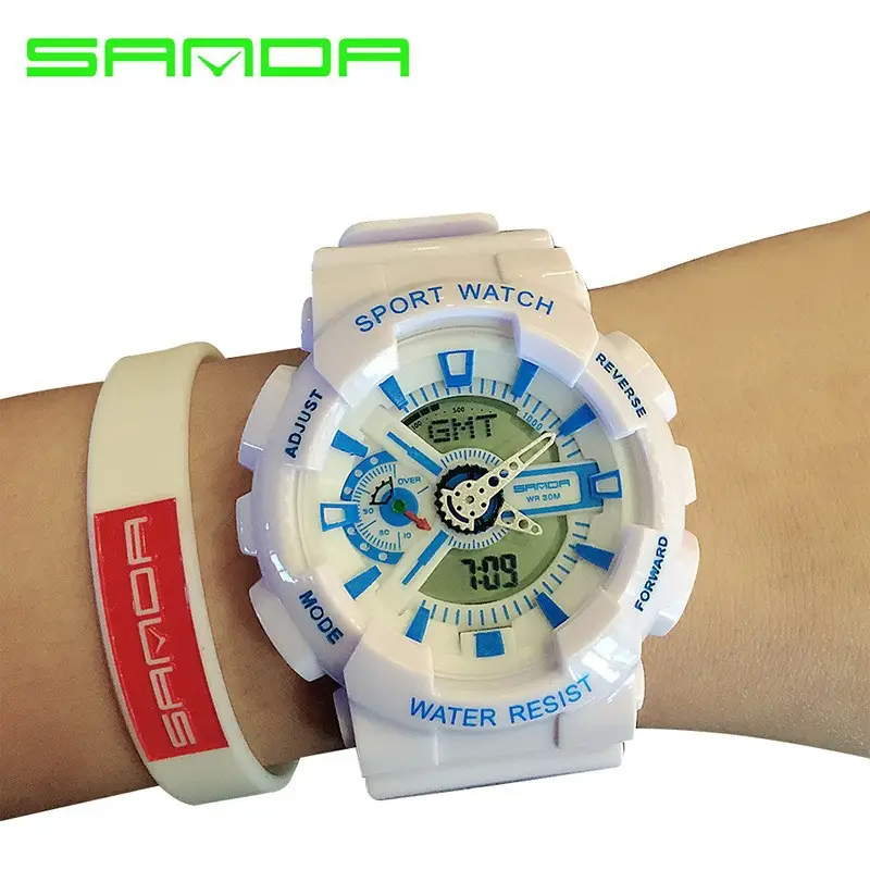 Sanda Black Sport Waterproof Multifunctional Watch - Image 5