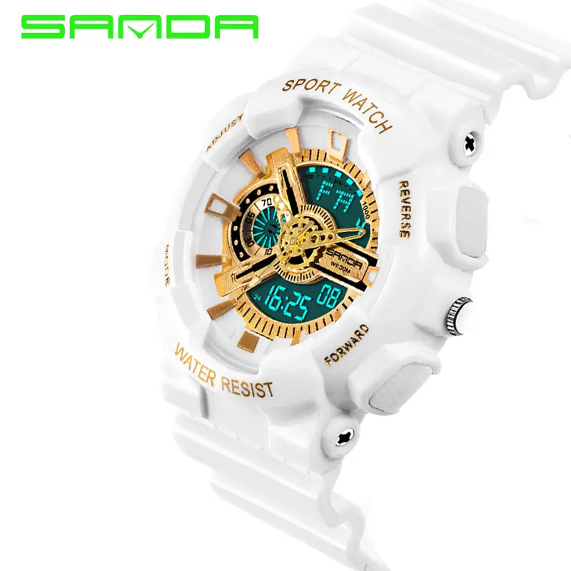 Sanda Black Sport Waterproof Multifunctional Watch - Image 59