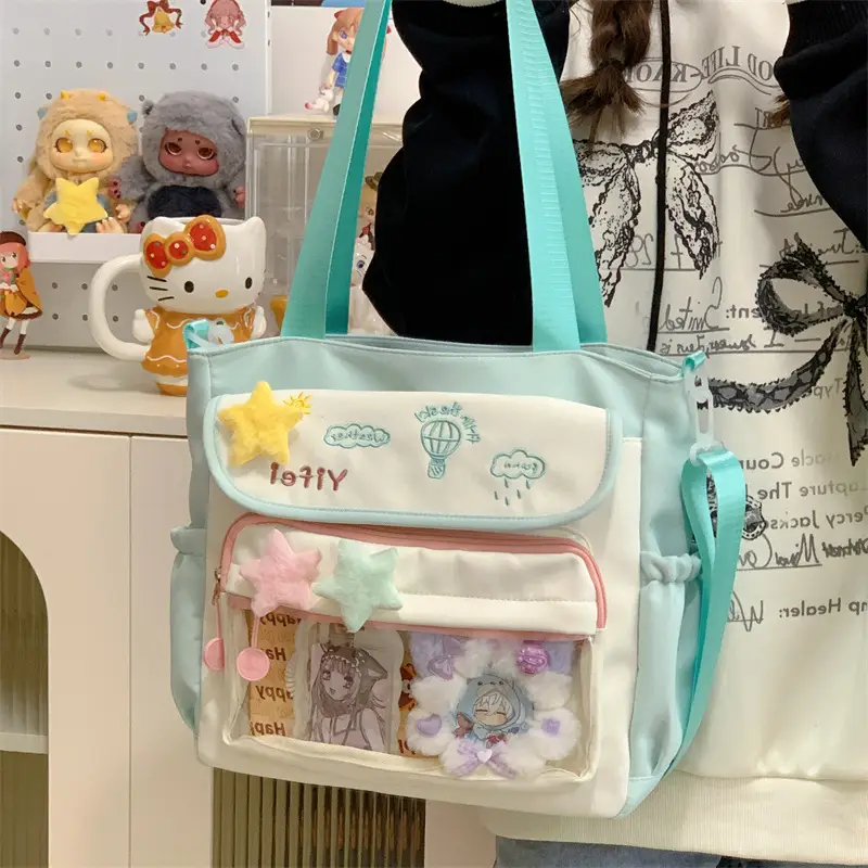 Women Canvas Backpack Small Fresh All-match — feature 40