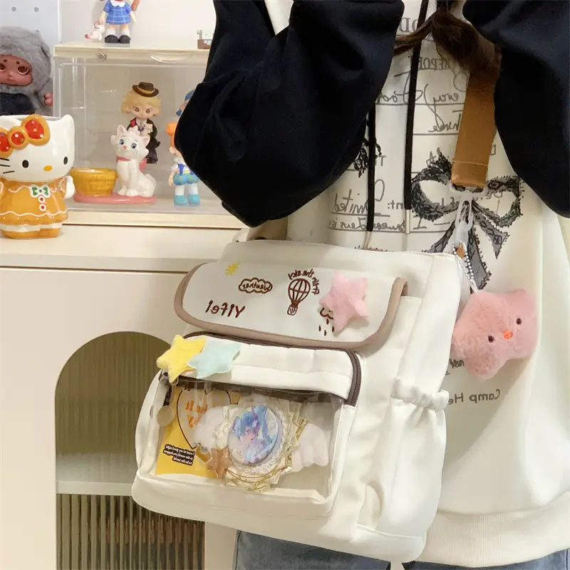Women Canvas Backpack Small Fresh All-match — feature 44