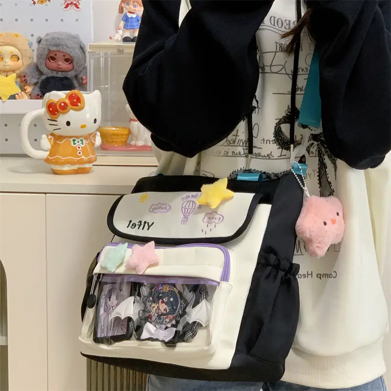 Women Canvas Backpack Small Fresh All-match — feature 48
