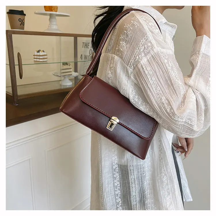New Women's Baguette Shoulder Bag Tan 2025 — feature 20