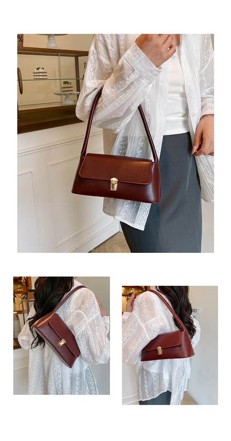 New Women's Baguette Shoulder Bag Tan 2025 — feature 24