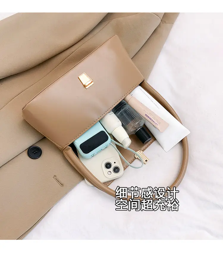 New Women's Baguette Shoulder Bag Tan 2025 — feature 6