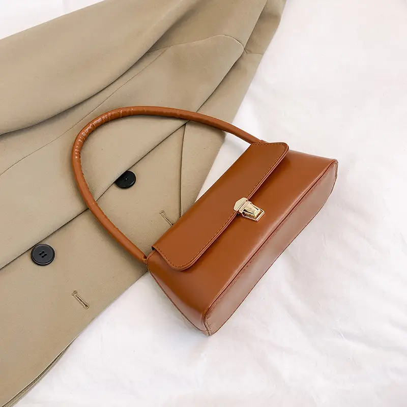 New Women's Baguette Shoulder Bag Tan 2025 - Image 3