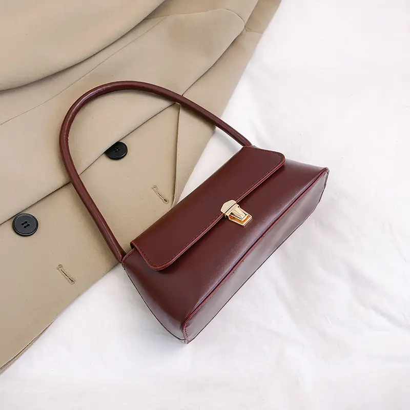 New Women's Baguette Shoulder Bag Tan 2025 - Image 4